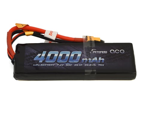 Gens Ace 2S Soft 50C LiPo Battery Pack w/XT60 Connector (7.4V/4000mAh)
