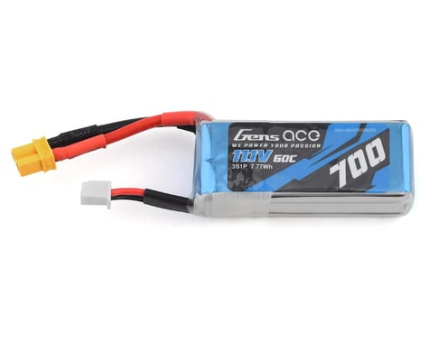 Gens Ace 3s LiPo Battery 60C (11.1V/700mAh) (OMP M2/Logo 200)