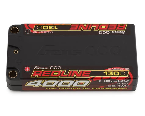 Gens Ace Redline 2S LiHV LiPo LCG Battery 130C (7.6V/4000mAh)