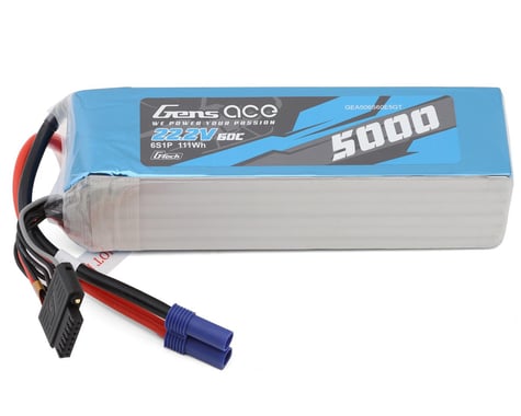 Gens Ace G-Tech Smart 6S LiPo Battery 60C (22.2V/5000mAh) w/EC5 Connector