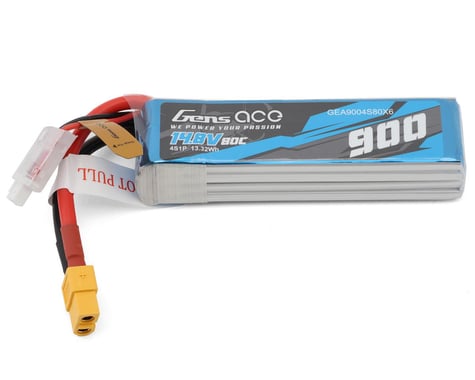 Gens Ace 4S 80C Stick LiPo Battery (14.8V/900mAh) w/XT60 Connector