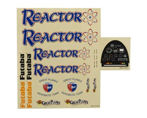 Great Planes Decal Sheet 1.60 Reactor ARF
