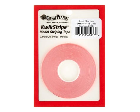 Great Planes Striping Tape Fluorescent Pink 1/8"
