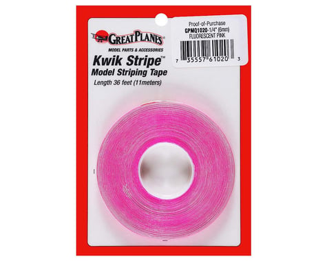 Great Planes Striping Tape Fluorescent Pink 1/4"