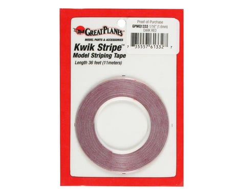 Great Planes Striping Tape Dark Red 1/16"