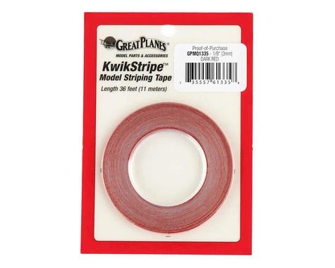 Great Planes Striping Tape Dark Red 1/8"