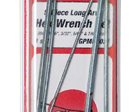 Great Planes Long Hex Wrench Set (5)
