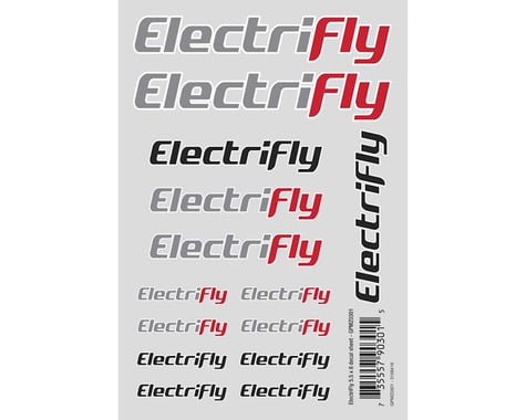 Great Planes Electrifly Die Cut Decal Sheet 8x5.5"
