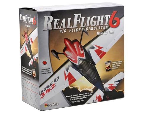 Great Planes RealFlight 6 w/Mode 2 "InterLink Elite" Transmitter & Airplane Mega Pack