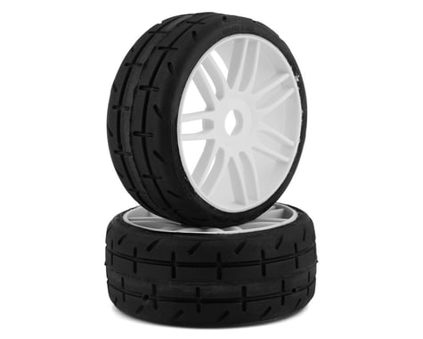 GRP Tires GT - TO1 Revo Belted Pre-Mounted 1/8 Buggy Tires (White) (2)