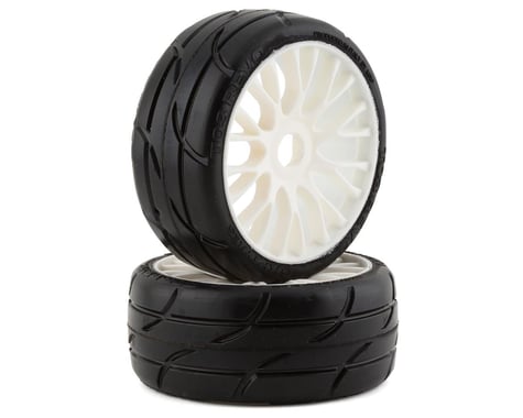 GRP Tires GT - TO3 Revo Belted Pre-Mounted 1/8 Buggy Tires (White) (2) (XB2)