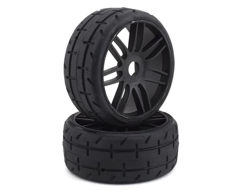 GRP Tires GT - TO1 Revo Belted Pre-Mounted 1/8 Buggy Tires (Black) (2)
