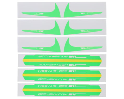 GooSky S2 Tail Boom & Fin Sticker Set (Green)