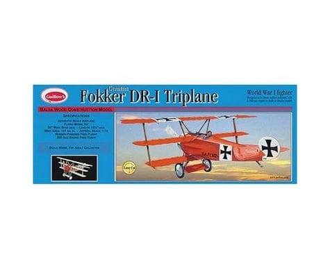 Guillows Fokker DR-1 Triplane Laser Cut Kit, 20"