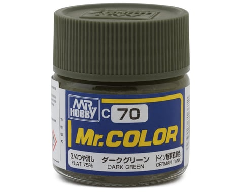 GSI Creos Mr. Hobby C70 Flat Dark Green Acrylic Hobby Paint (10ml)