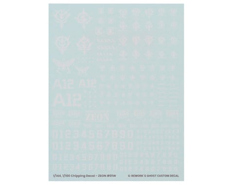 G-REWORK Chipping Decal Sheet Zeon #01 (White)