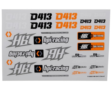 HB Racing Decal Sheet