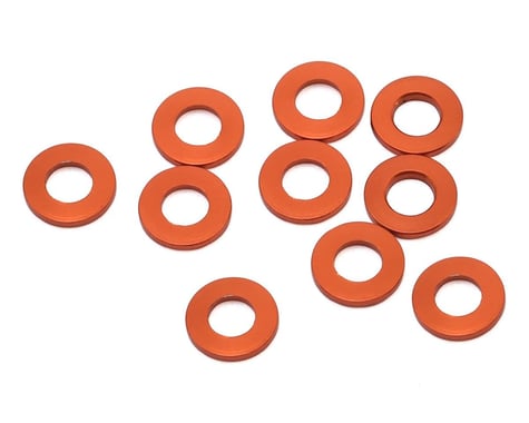 HB Racing 2x4x0.5mm Aluminum Washer (Orange) (10)