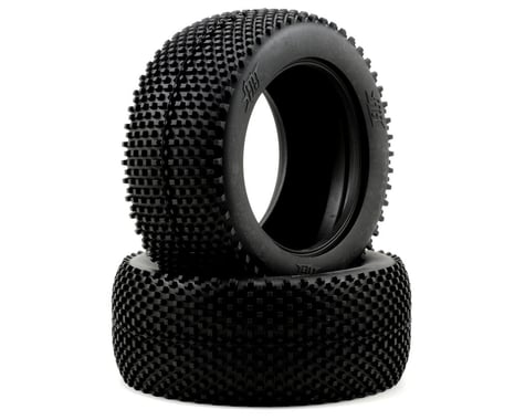 HB Racing Block 1/8 Truggy Tire (White) (2) (No Foam)