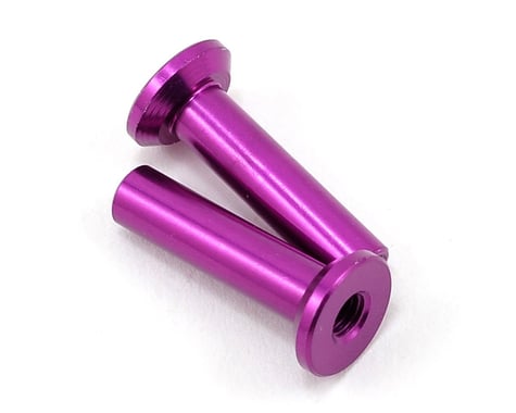 HB Racing Steering Arm Post Set (Purple) (2)