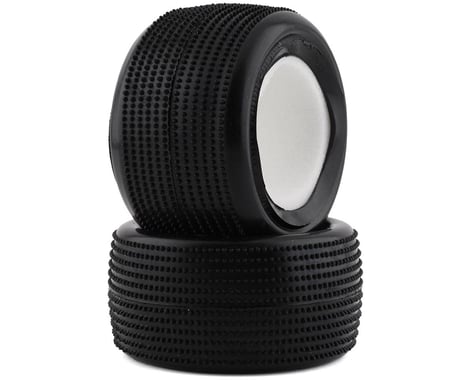 HotRace Mini Pin Turf/Carpet 1/10th Off Road Buggy Rear Tires w/Inserts (2) (Medium)