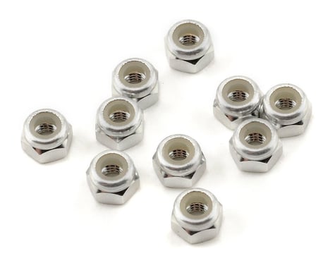 HPI 3mm Aluminum Thin Locknut Set (Silver) (10)