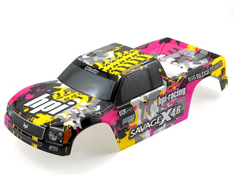 HPI Nitro GT-3 Truck Painted Body (Yellow/Pink/Black) (Savage X)