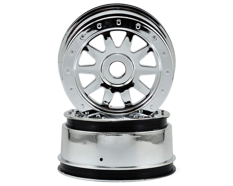 HPI TR-10 Super 5SC Flux Glue-Lock Wheel Set (2) (120x60mm) (Chrome)