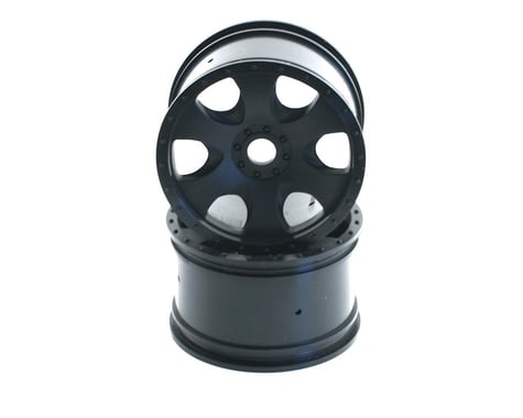 HPI Warlock Spoked Standard Offset 17mm Monster Truck Wheels (2) (Black)