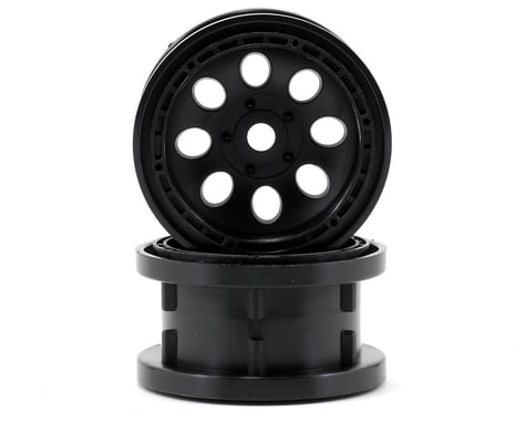 HPI 55x36mm Rock 8 Beadlock Wheel (2) (Black)