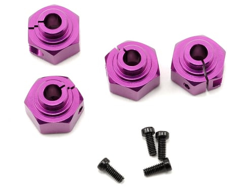 HPI 12mm Aluminum Clamp Type Hex Hub Set (Purple) (4)