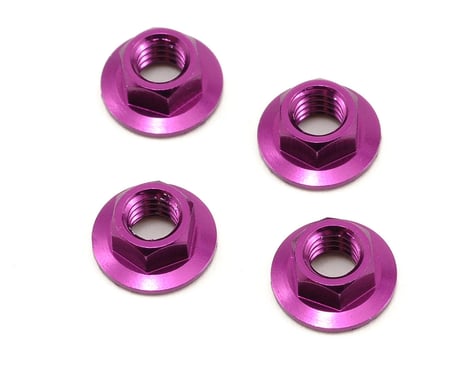 HPI 4mm Serrated Flanged Wheel Nut (Purple) (4)