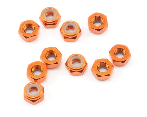 HPI 4mm Aluminum Locknut (Orange) (10)