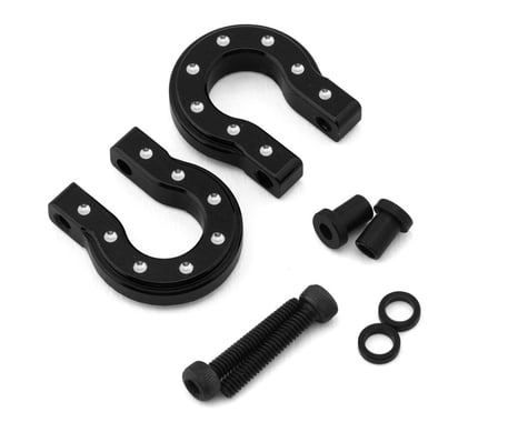 Hot Racing 1/10 Aluminum Monster Shackle D-Ring (Black) (2)