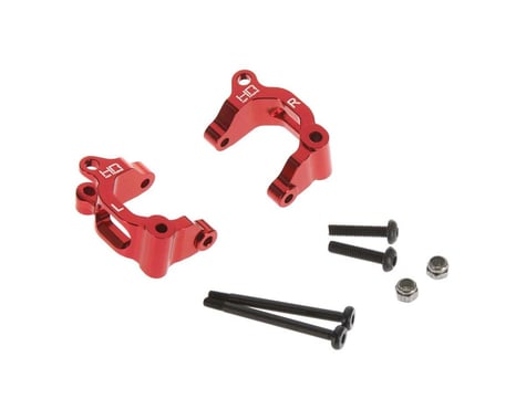 Hot Racing Aluminum Caster Red w/King Pins Arrma 2WD