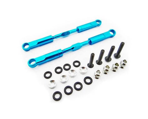 Hot Racing 89mm Aluminum Rear Turnbuckles (Blue) (2)