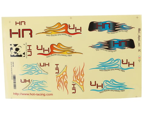 Hot Racing Flames Sticker Sheet (Large)