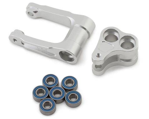 Hot Racing Losi Promoto-MX Aluminum Knuckle & Pull Rod (Silver)