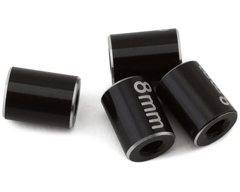 Hot Racing Aluminum Standoff Post Link (Black) (4) (3x6x8mm)