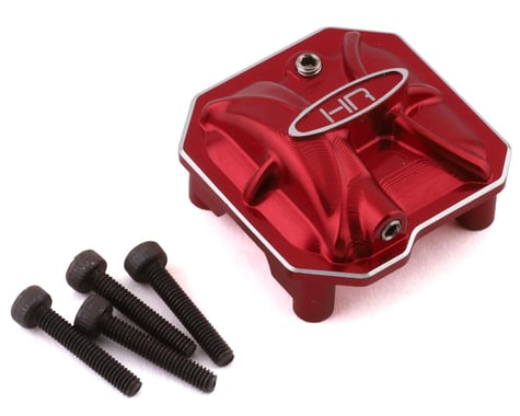 Hot Racing Axial SCX10 II Aluminum AR44 Axle Diff Cover (Red)