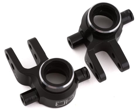 Hot Racing Heavy Duty Steering Knuckles for Traxxas Slash 4x4 (Black) (2)