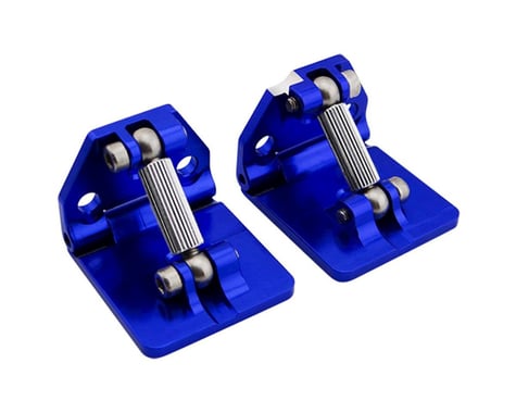 Hot Racing Aluminum Adjustable Trim Tab Set for Traxxas Spartan (Blue)