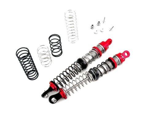 Hot Racing Red Aluminum 123mm Double Spring Shocks