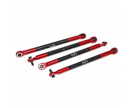 Hot Racing Aluminum Turnbuckle Long Red End 1/16
