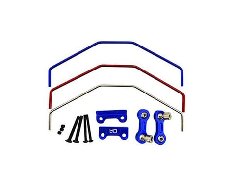 Hot Racing Traxxas X-Maxx Aluminum Front/Rear Sway Bar Set (Blue)