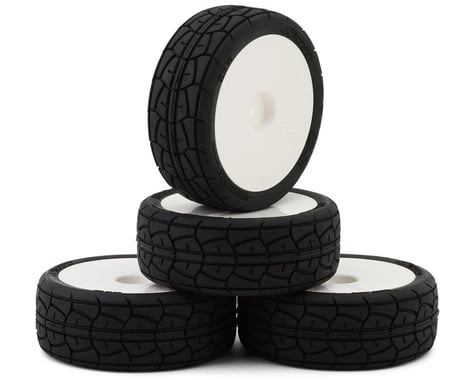 Hudy 1/10 Scale Touring Car Treaded Rain On-Road Pre-Mounted Tires (4) (C3 - 28)