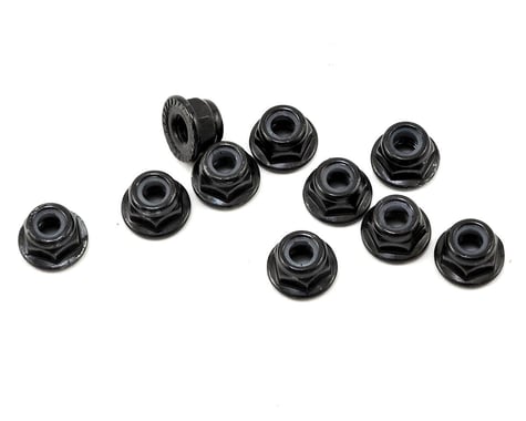 Vanquish Products 4mm Flanged Serrated Wheel Nylon Lock Nuts (10)
