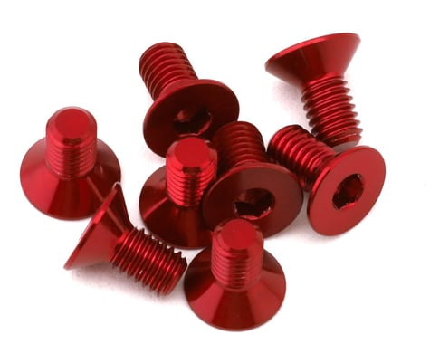 IRIS 3x6mm Aluminum Flat Head Screws (Red) (8)