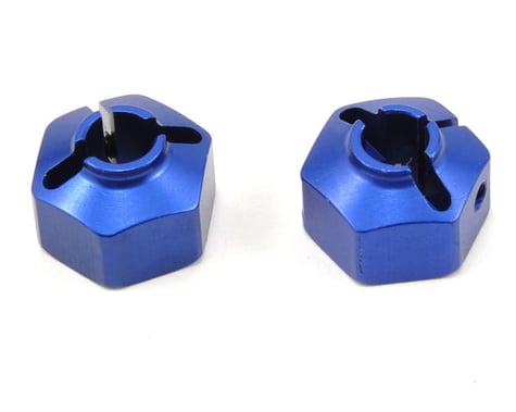 JConcepts 12mm Aluminum Rear Hex Adapter Set (Blue) (2)