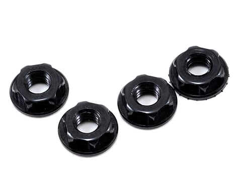 JConcepts 4mm Low Profile Locking Wheel Nut (Black) (4)